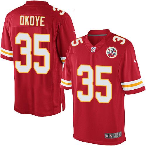 Youth Limited Christian Okoye Nike Jersey Red Home - #35 NFL Kansas City Chiefs